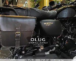 Cặp Túi da treo xe moto handmade