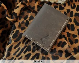 Ví đứng da thật