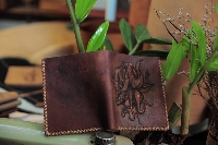 Ví nam da thật handmade - voi bạch tuột